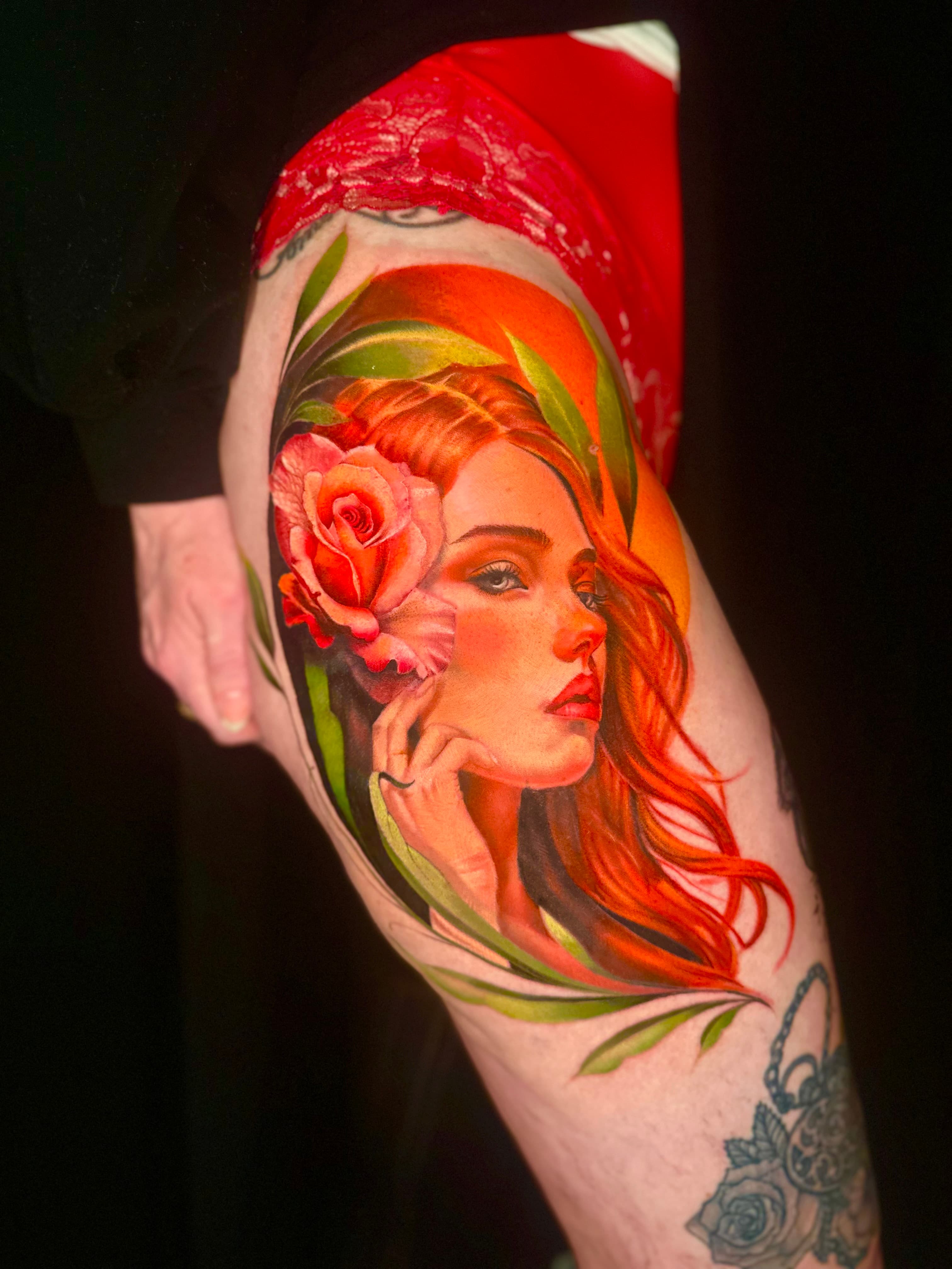 Tatouage flash art sur le visage